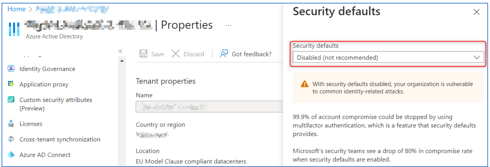 Ensure Security Defaults is disabled on Azure Active Directory