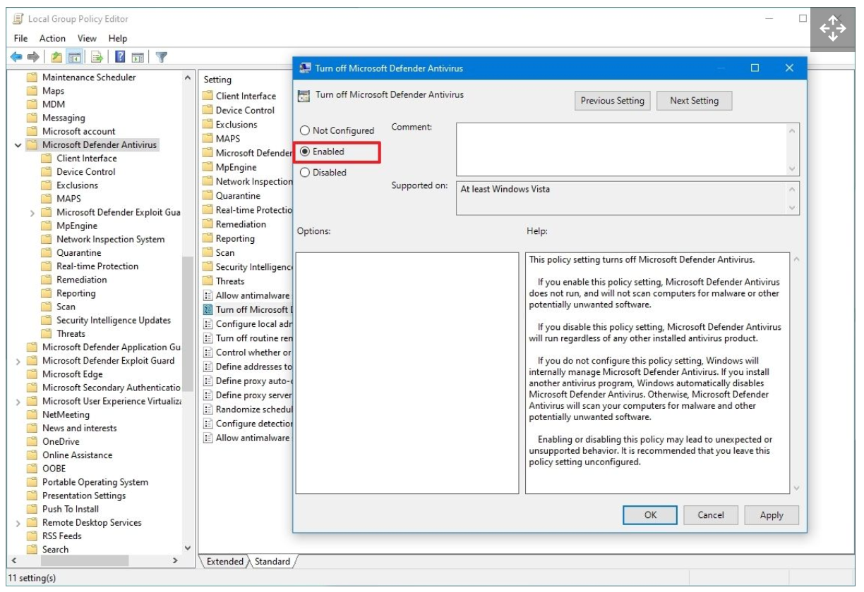 Disable MDE by GPO 02