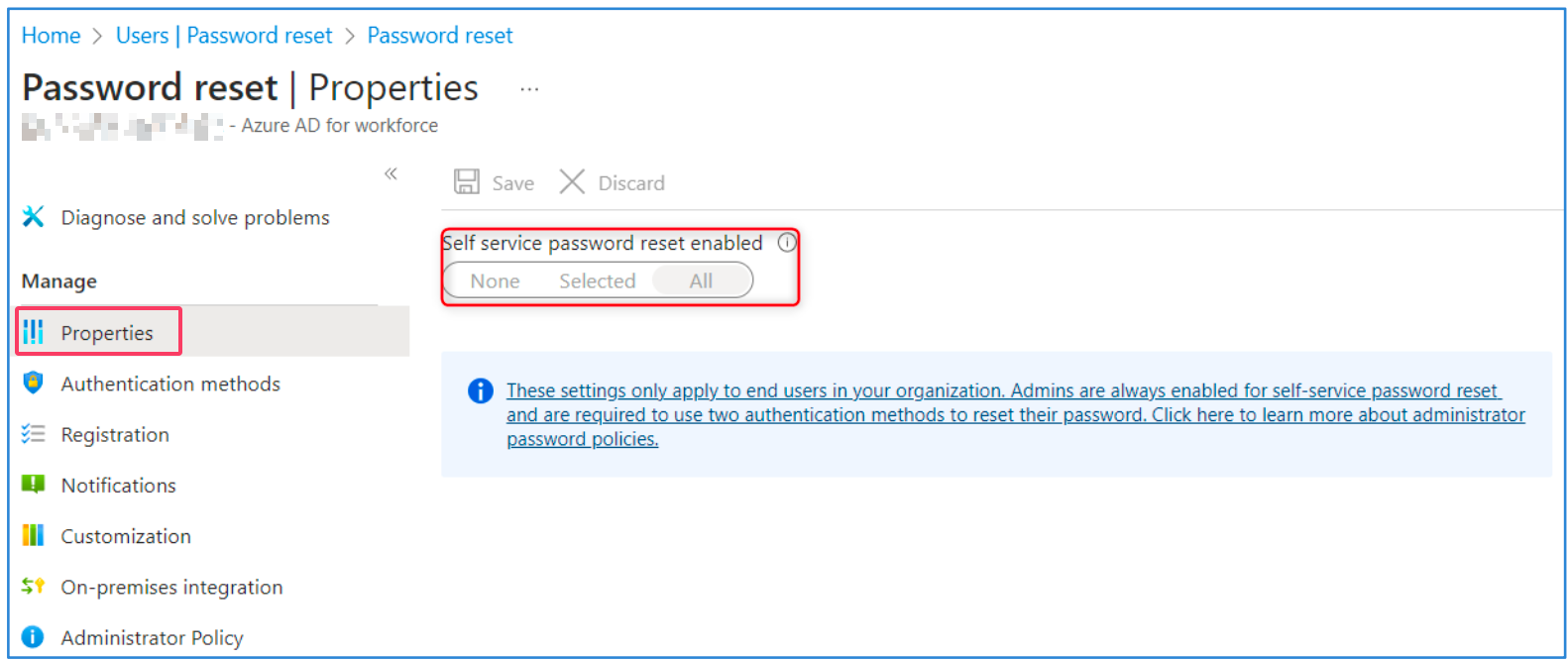 Self-service password reset